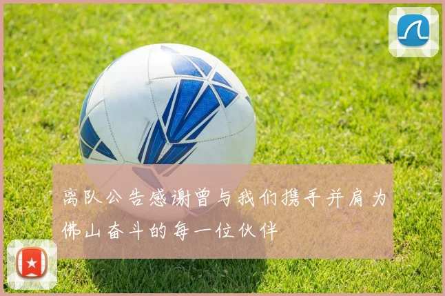 离队公告感谢曾与我们携手并肩为佛山奋斗的每一位伙伴